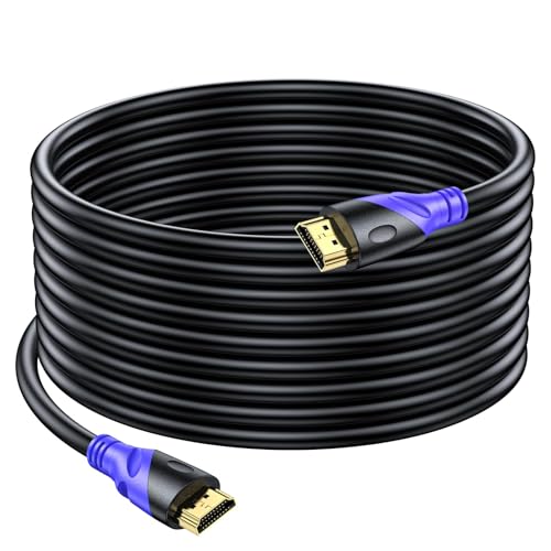 Rommisie Câble HDMI 4K/60HZ 10m (HDMI 2.0, 18 Gbit/s) Connecteurs Plaqués or Ultra Haut Débit, Retour Audio Ethernet, Compatible avec Blu - Ray, Playstation, Ordinateur Portable, PS34/5, PC, HDTV