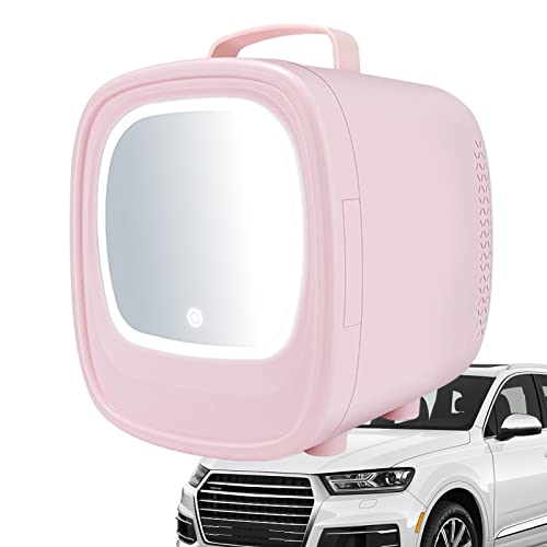 Cuidados com a pele Frigobar,6L Geladeira para Cuidados com a Pele com Porta de Espelho Geladeira Co