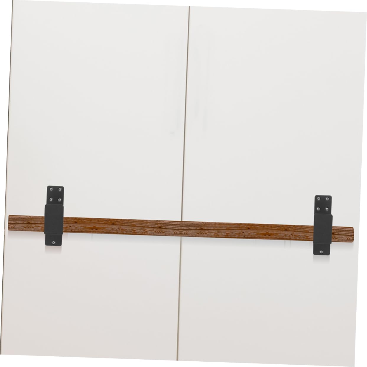 Support de Barre de Sécurité de Porte en Acier Noir, Kit 4 Pièces