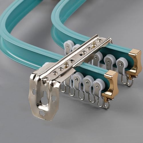 Riel de cortina de aluminio flexible de doble pista, fácil de doblar para ventanas rectas y bahías, solución de montaje en techo para decoración del hogar, ajustable y
