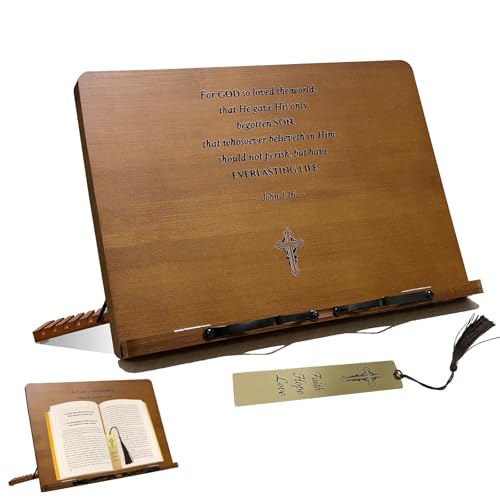 Large Bible Stand Holder, Christian Gifts for Women Men Faith,