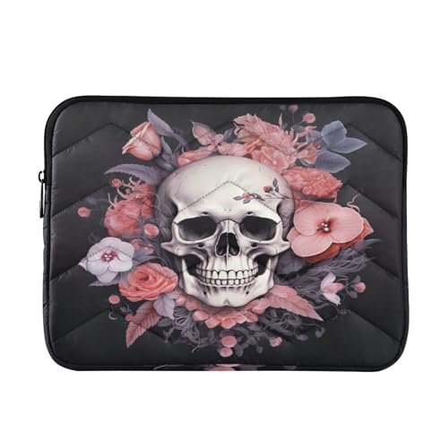 Funda Protectora para Laptop 13-14 pulgadas Floral Calavera miniatura 1