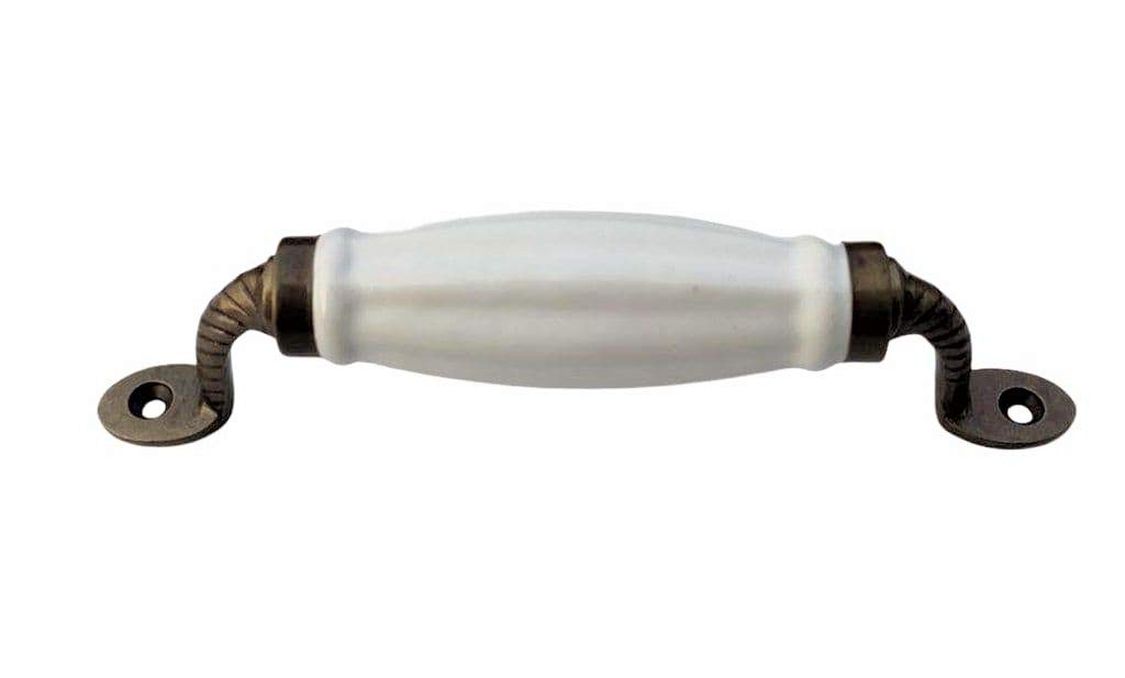 Maison Belle Ceramic Door Handle with Gold Antique Finish (Size 6 Inch, White) (B08RWVTG87) Amazon Price History, Amazon Price Tracker
