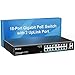 Produktbild VIMIN 16-Port Gigabit PoE Switch mit 2 Uplink Gigabit Ports, 18-Port Unmanaged Ethernet PoE Switch mit 250W Leistung, Unterstützung von IEEE802.3af/at, VLAN, Wand- oder Rackmontage, Plug & Play
