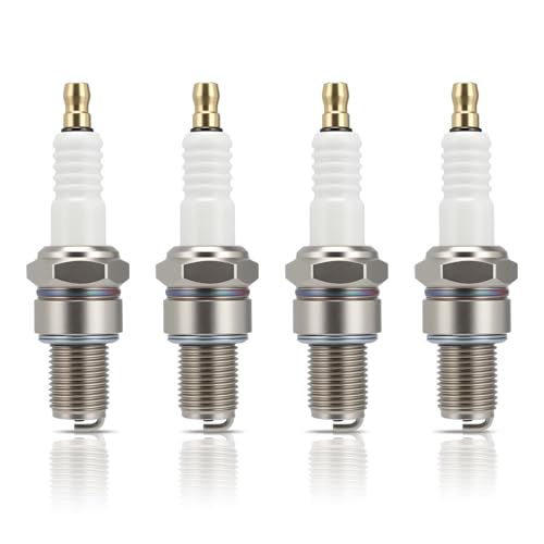 Hipa (Pack of 4) BR8ES Spark Plugs Compatible with Motorcycle Marine ATV UTV NGK 5422 R BR8ES BR8ES-11- Copper Core Nickel Electrode