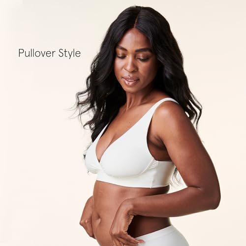 Image of Bravado Designs Everyday Bralette, Maternity Bras & Nursing Bras for Breastfeeding, Women's Wireless, Pregnancy Sleep Bra, Antique White Sustainable Fabric, XX-Large