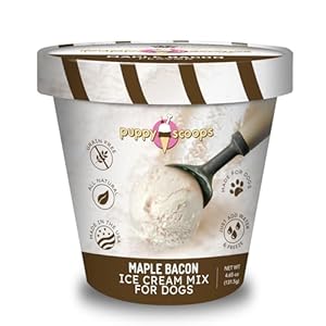 Dog ice cream mix just add water and freeze at home powder mix with ice cream cup and reusable lid ice cream mix for dogs maple bacon flavor 465 oz made in usa  urban country home decor