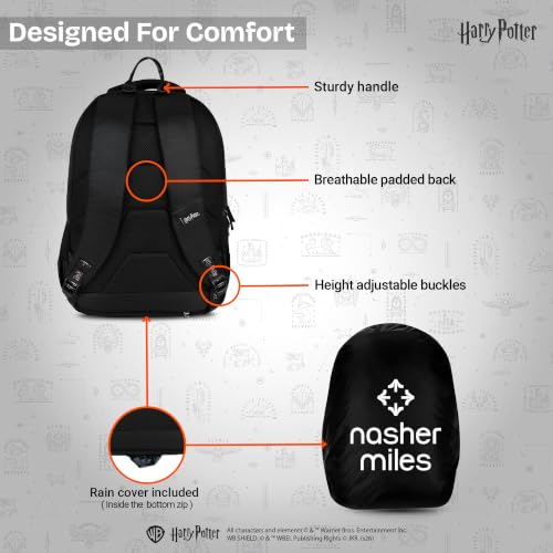 Image of Nasher Miles x Harry Potter Backpack | Polyester Laptop Backpack 35L | Ideal for School, College, Office & Travel | Men, Women, Boys, Girls