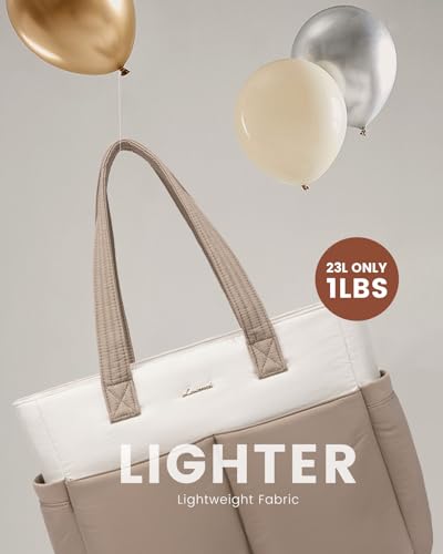 LOVEVOOK Puffer Tote Bag con 8 bolsillos y neceser miniatura 2