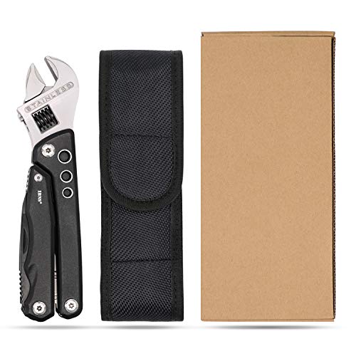 IBNS 7 in 1 Multifunction Tool 024 Adjustable Spanner Multi Tool with Screwdriver Plier Wire Cutter Knife Bottle Opener For Home Outdoor Yard