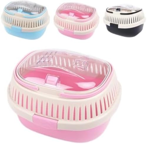 Qfmr モルモット キャリーケース 透明 大きめ 小動物 ゲージ 持ち運び 持ち手付き 小動物お出かけ キャリー 通気性 丈夫 モルモット用ケージ ルーミィ 通院 帰省 移動 避難 ペット ケース トラベル ケージ お掃除しやすい 通院 病院 シマリス