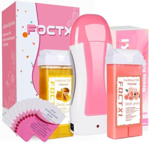 FOCTXI Roller Waxing Kit for Women's Sensitive Skin, 2 Ounce, Hair Removal for Legs