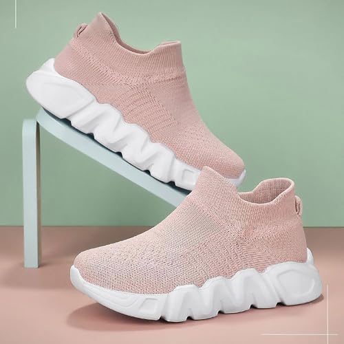 IWIHMIV Toddler Slip On Shoes Girls Tennis Shoes Casual Kids Sneakers Lightweight Breathable Tennis Athletic Running Shoes2