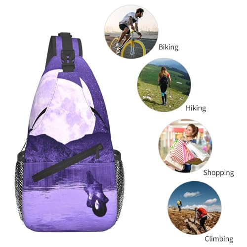 Bolso Pecho Morado Supermoon Crossbody para Senderismo miniatura 6