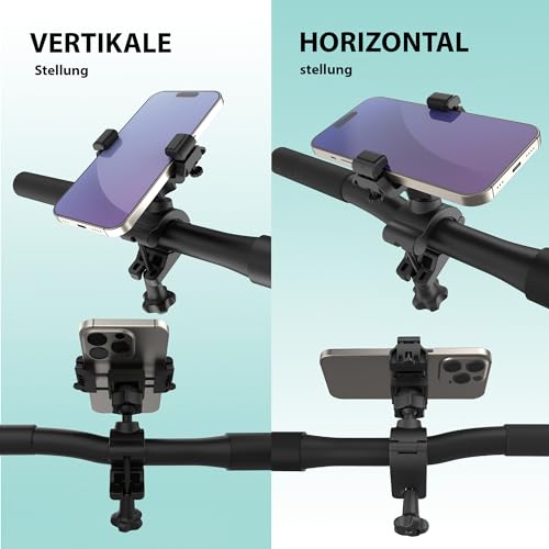 UPPEL 360° Rotation Bike Mobile Phone Holder, Mobile Phone Holder, Handlebar Clamp - Image 2