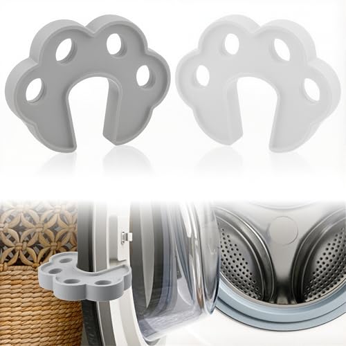 2 Stück Türstütze für Frontlader-Waschmaschinen, 2-farbige Türstütze und Wäschestütze, offener Türstopper für Geschirrspüler, Trockner, Waschmaschine, Trocknertürstütze, offene Schnalle