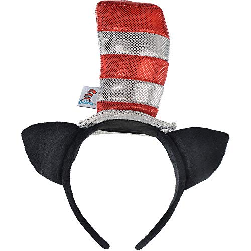 image for Costumes USA Dr. Seuss Cat in the Hat Cat Ears Headband for Kids, Hall