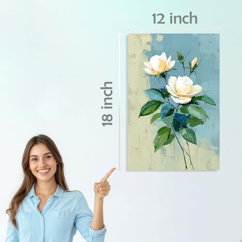 Image of SiddArtify Floral Wall Art Prints Set - Botanical Flower Poster Decor for Living Room Bedroom Office - 12x18 inch Board Pack of 6