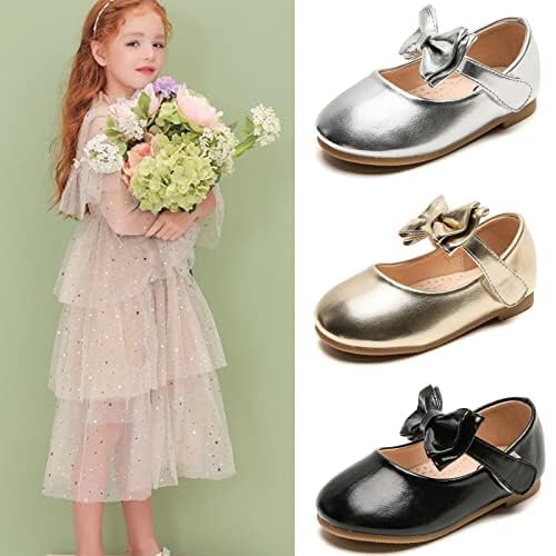 kkdom Girl's Mary Jane Dress Shoes Ballerina Flats School Party Wedding Shoes for Toddler/Little Kid/Big Kid3