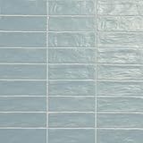 Rava Daybreak 2.5 in. x 8 in. Zellige Look Satin Ceramic Wall Tile– 38 Pieces per Box, 5.24 Sq. Ft. Coverage