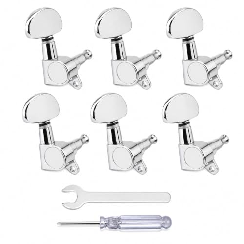 6 Pieces Guitar String Tuning Pegs, Guitar Machine Heads Knobs for Electric or Acoustic Guitar with...