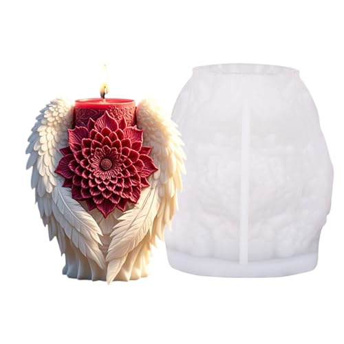 Moldes para Velas,Molde De Silicona Para Hacer Velas De Alas De Ángel - Suministros para Manualidades, Herramientas de Arte con Epoxi para Cera, Jabón, Arcilla, Yeso, Decoración del Hogar y