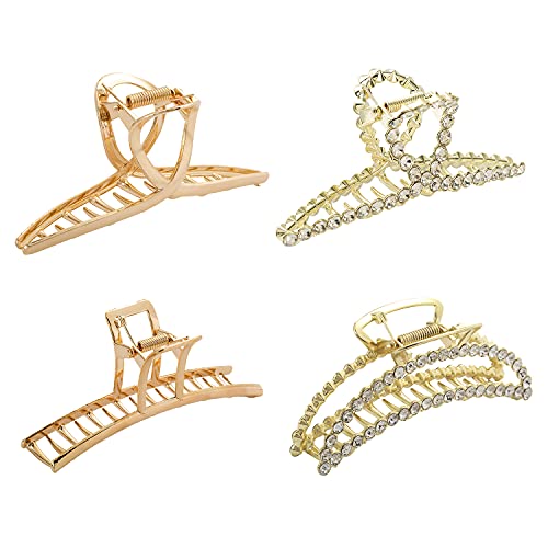 4 Pack Large Metal Hair Clips Oversize Bow Tie Shaped Hair Catch Vintage Metal Rhinestone Hair Grips for Women Thin and Thick Hair 4 Pack Large Metal Hair Clips Oversize Bow Tie Shaped Hair Catch Vintage Metal Rhinestone Hair Grips for Women Thin and Thick Hair