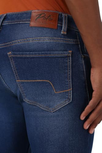 Image of Peter England Men Mid Rise Regular Fit Jeans