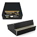 Lineco Museum Archival Drop-Front Storage Box, Acid-Free with Metal Edges, 8.5 X 10.5 X 3 inches, Black (733-2008), Set of 2