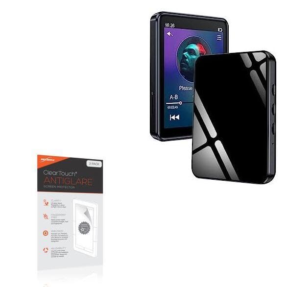 BoxWave Screen Protector Compatible With PtevSoh MP3 Player (8GB) - ClearTouch Anti-Glare (2-Pack), Anti-Fingerprint Matte Film Skin