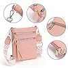 Vezluax petite sac bandoulière femme cuir slim sac à main pochette téléphone portable sacs bandouliere femme élégant voyage besace tendance cadeau rose #3