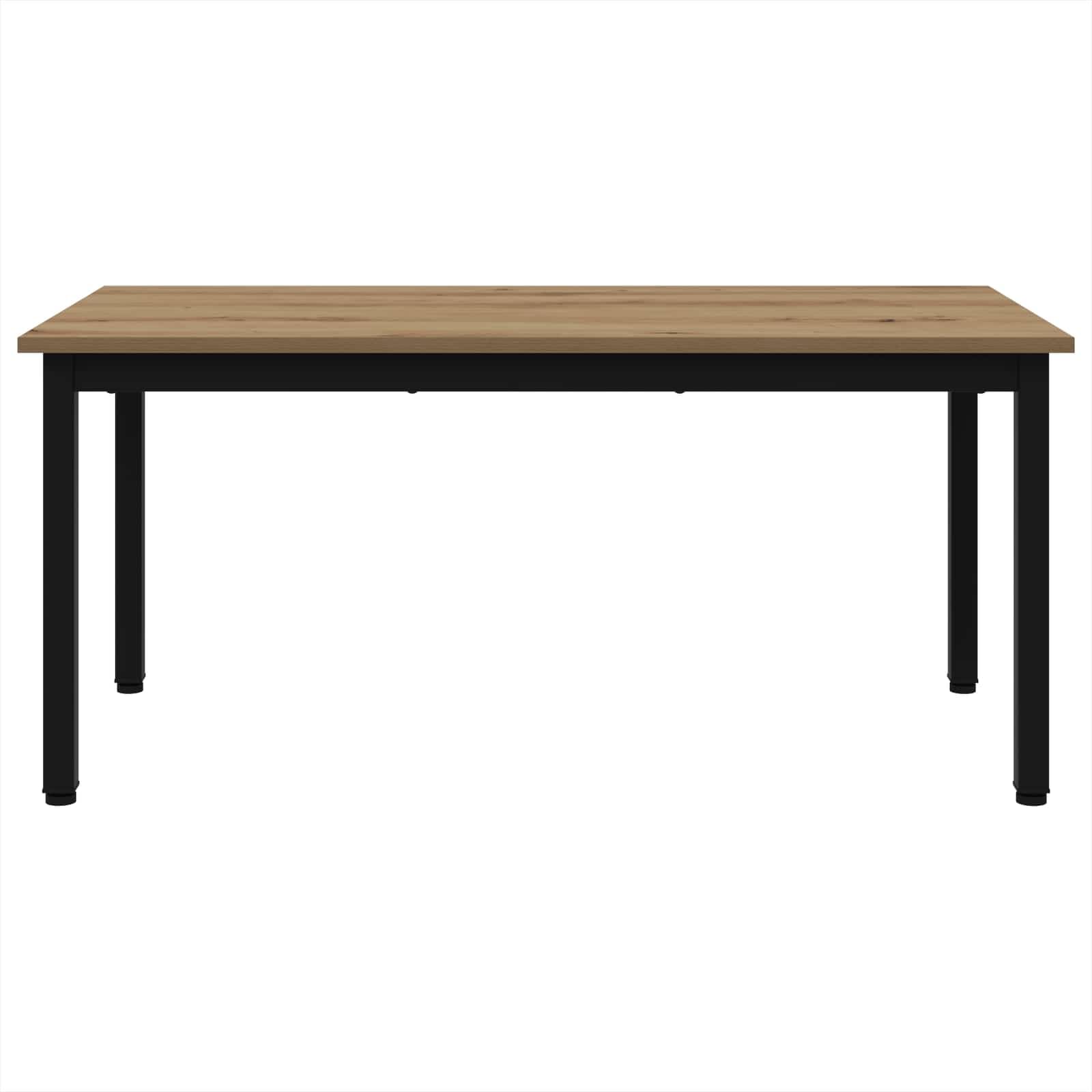 Générique Prostokątny stolik kawowy 100x50x45 cm Wood Ingenierie | Solidne metalowe nogi, łatwa do czyszczenia powierzchnia, nowoczesny minimalistyczny design, do codziennego użytku w salonie