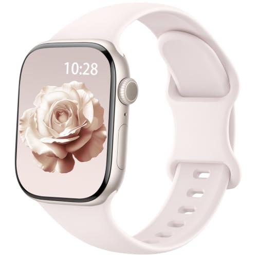 Image of Silicone Sport Band Compatible with Apple Watch Bands for Women Men