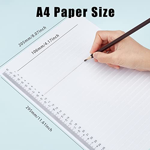 AMIJOUX 2PCS Straight Line Stencil Template Ruler, 30cm Spacing Line ...