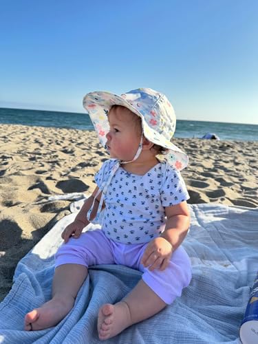 Image of FURTALK Baby Sun Hat Toddler Beach Hats with UPF 50+ Sun Protection Wide Brim Girls Bucket Hat