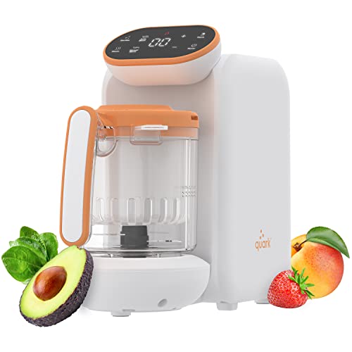 Image of Quark Quook Baby Food Maker Steamer and Blender - Easy-To-Use 5-in-1 Baby Food Processor with Built In Baby Bottle Warmer - Self Cleaning, Sterilizing & Dishwasher Safe - 100% Baby-Safe Materials