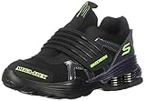 Skechers Kids Boy's MEGA-Volt-TREXOR Sneaker, Black/Purple/Black, 11.5 Medium US Little Kid