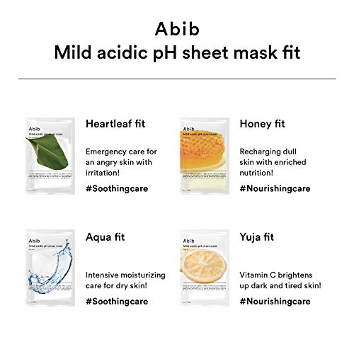 Abib Mild Acidic Ph Sheet Mask Heartleaf Fit 30Ml (10Pcs) #TOP6