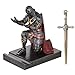 HDMbigmi King's Guard Leader Cloak Warrior Knight Pen Holder Mobile Phone Stand, Ornament Knight Statue, Pen Stand Paperweight for Office and Home (Iron)