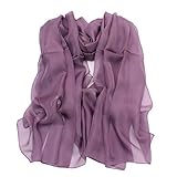 pañuelos lisos baratos  Topmode - Bufanda de seda de morera (180/110 cm) Violet D\'évêque Talla única