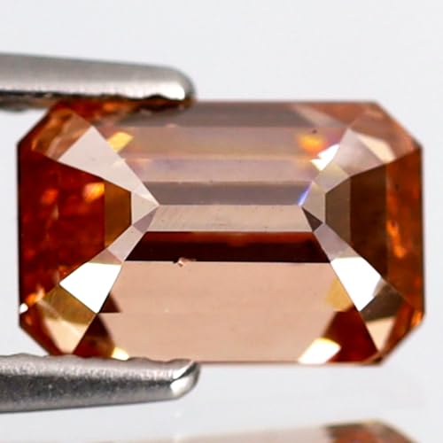 IGI Certified Fancy Intense Brownish Pink CVD Diamond 1,30 ct Szlif szmaragdowy (7,70 x 5,06 x 3,32 mm) SI2 Czystość Luźny diament CVD, Large, Diament CVD, Diament sztuczny