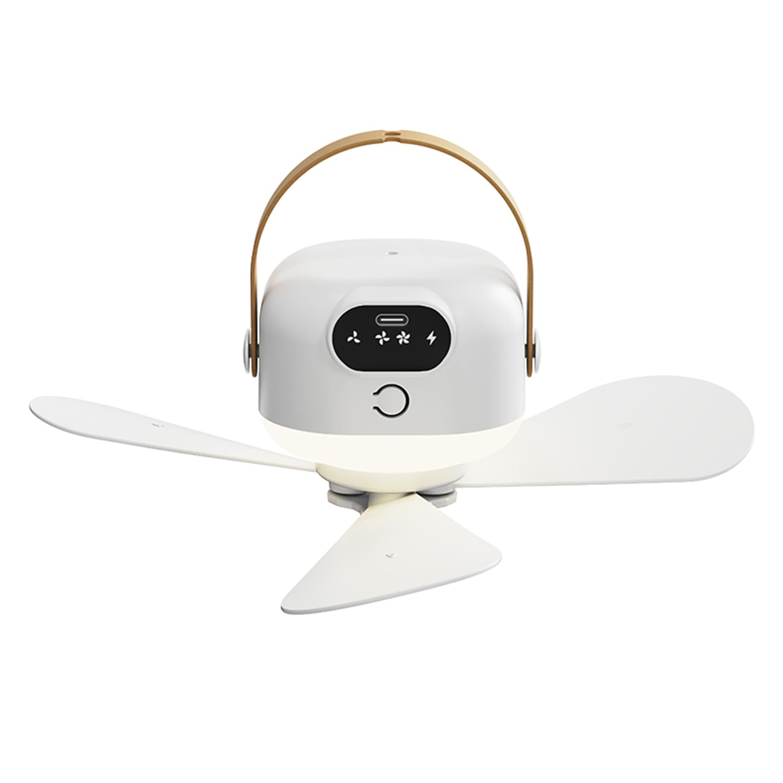 Tsophreniq Rechargeable Ceiling Fan with Remote Control 3 Speed Adjustable 1 Gear Camping Light for Tents Dorms Hanging Small USB Ceiling for Tent