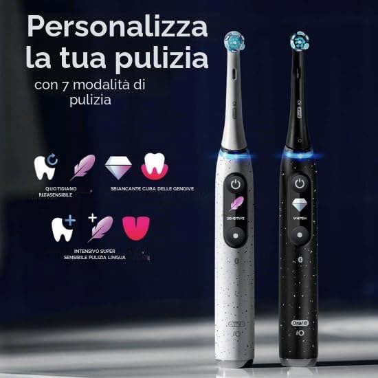 Oral-B iO 10 Edizione Speciale, Spazzolino Da Denti Elettrico Nero, 1 Spazzola, 1 Custodia Da Viaggio Caricabatterie