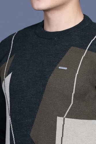 Image of GODFREY Full Sleeve Woolen Sweater for Man Winter Wear - Round Neck Pullover Regular Fit