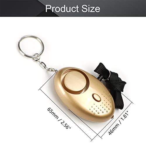 Image of Othmro 3 Pack 120DB Personal Alarm with LED Lights, Emergency Safety Alarm for Women, Men, Children, Elderly Gold