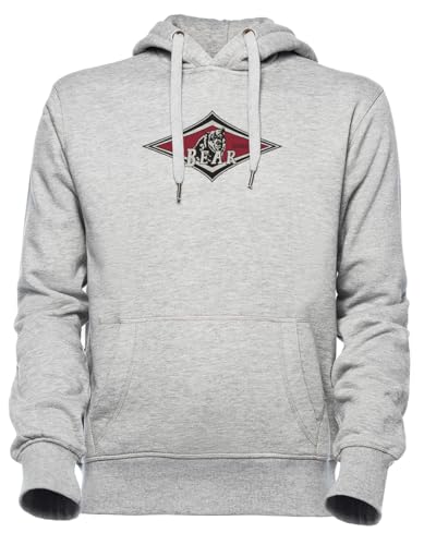 Sweat à capuche gris Big Wednesday Luxogo imprimé graphique rétro de surf coupe unisexe
