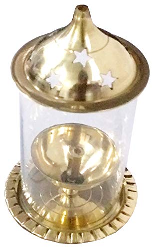 Purpledip Brass Oil Lamp Akhand Jyoti: Long Lasting Festival Deepam Decor Gift, 4.5 inches (11555A), Golden, Standard - Image 3