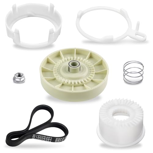 Upgraded W10721967 Washer Clutch Kit Compatible with Whirlpool Kenmore Maytag Washer Splutch Cam Kit(with W10006384 Drive Belt) WTW5000DW1 MVWX655DW1 WTW4855HW1 MVWC565FW2 PS10057144 by Techecook