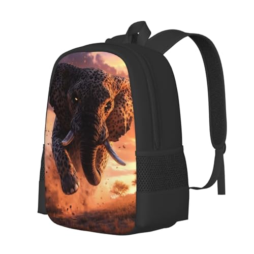 Travel Backpack Leopard,Panther 17In Lightweight Casual Daypack for Business Men Women2