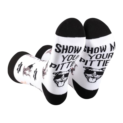 2 Pairs Pitbull Socks Gift For Dog Lovers Pitbulldog Owners Gift Show Me Your Pitties Socks Pitbull Mom Gift Pittie Gift